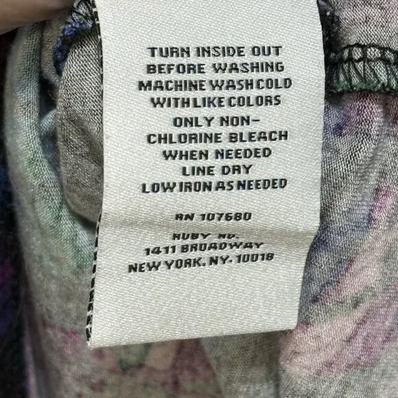 Ruby Rd Womens Blouse Plus 2X Boat Neck Colorful 3/4 Sleeve Shirt Top Artsy Art - Picture 7 of 8